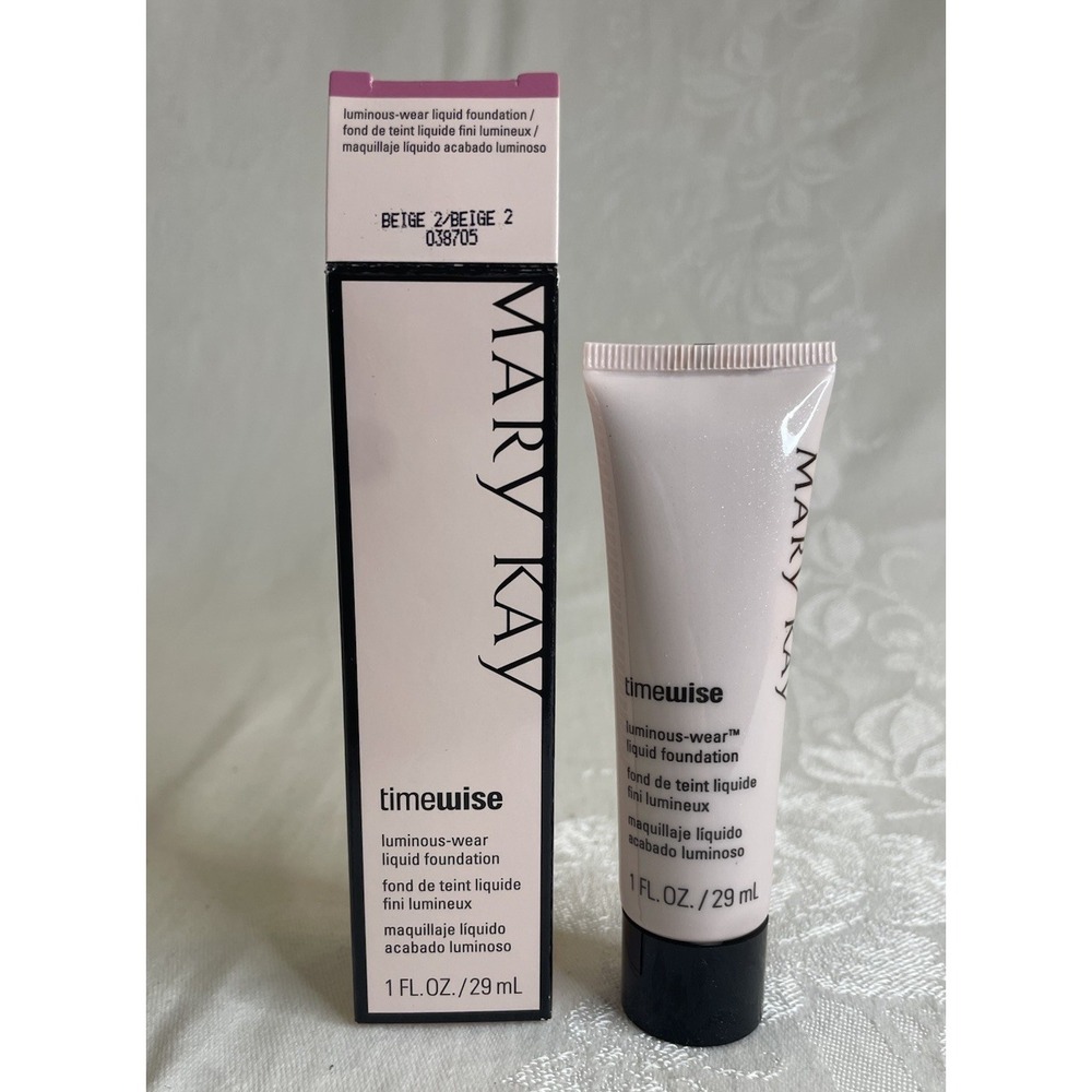 Mary Kay Timewise Luminous-Wear Liquid Foundation Beige 2 038705 NEW IN BOX